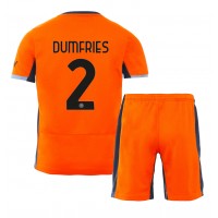 Inter Milan Denzel Dumfries #2 Kolmas Peliasu Lasten 2023-24 Lyhythihainen (+ Lyhyet housut)